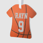 Realistischer cooler Basketball-Individuelle Name  Ornament (Vorderseite)