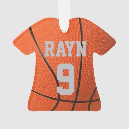 Realistischer cooler Basketball-Individuelle Name  Ornament (Rückseite)