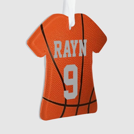 Realistischer cooler Basketball-Individuelle Name Ornament (Vorderseite)