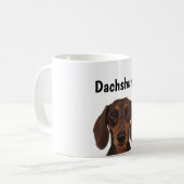 Realistischer Dachshund Full Wrap 11oz Tasse | Cus (Vorderseite Links)