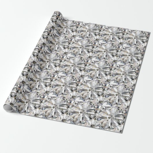 Realistischer Diamant: 3D-Nah-Up Geschenkpapier (Ungerollt)