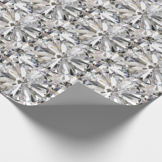 Realistischer Diamant: 3D-Nah-Up Geschenkpapier (Ecke)