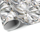 Realistischer Diamant: 3D-Nah-Up Geschenkpapier (Rolleneckpunkt)
