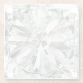 Realistischer Diamant: 3D-Nah-Up Glasuntersetzer (Rückseite)