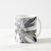 Realistischer Diamant: 3D-Nah-Up Kaffeetasse (VorderseiteRechts)