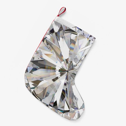 Realistischer Diamant: 3D-Nah-Up Kleiner Weihnachtsstrumpf (Vorderansicht (hängend))