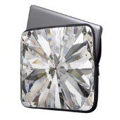 Realistischer Diamant: 3D-Nah-Up Laptopschutzhülle (Vorderseite Links)