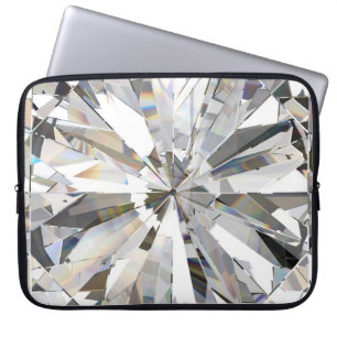 Realistischer Diamant: 3D-Nah-Up Laptopschutzhülle