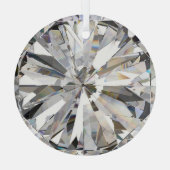 Realistischer Diamant: 3D-Nah-Up Ornament Aus Glas (Rückseite)