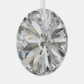 Realistischer Diamant: 3D-Nah-Up Ornament Aus Glas (Vorderseite Rechts)