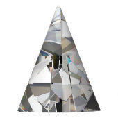 Realistischer Diamant: 3D-Nah-Up Partyhütchen (Rückseite)