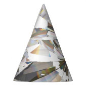 Realistischer Diamant: 3D-Nah-Up Partyhütchen (Links)