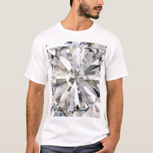 Realistischer Diamant: 3D-Nah-Up T-Shirt