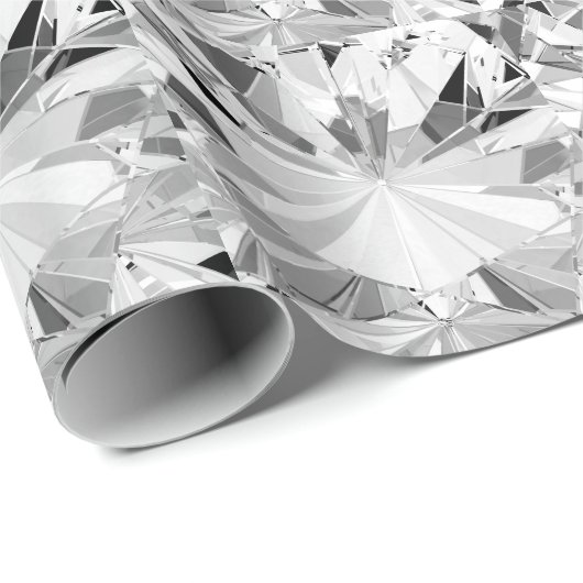 Realistischer Diamant: 3D-Textur Nah-up Geschenkpapier (Rolleneckpunkt)