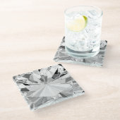 Realistischer Diamant: 3D-Textur Nah-up Glasuntersetzer (Schrägansicht)