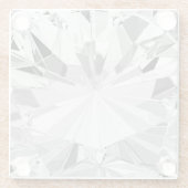 Realistischer Diamant: 3D-Textur Nah-up Glasuntersetzer (Rückseite)
