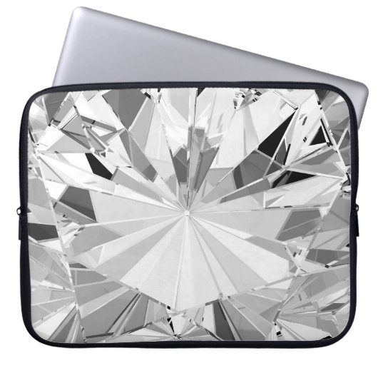 Realistischer Diamant: 3D-Textur Nah-up Laptopschutzhülle (Vorderseite)