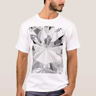 Realistischer Diamant: 3D-Textur Nah-up T-Shirt