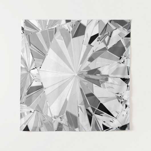 Realistischer Diamant: 3D-Textur Nah-up Wandteppich (Vorderseite (Horizontal))