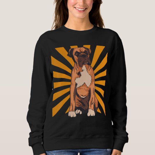 Realistischer Dog Boxer Sweatshirt (Vorderseite)