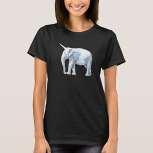 Realistischer Elefant mit einem einzigartigen Horn T-Shirt