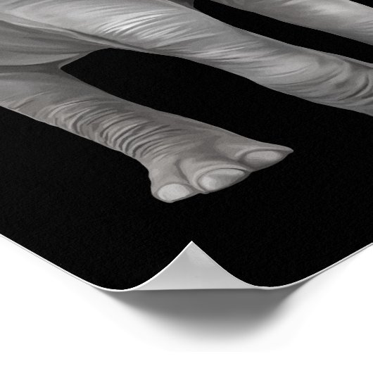 realistischer Elefantenhintergrund Poster (Ecke)