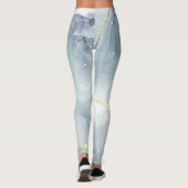 Realistischer flüssiger Marmor mit Gold Leggings (Rückseite)