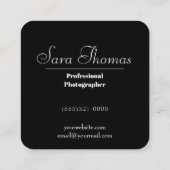 Realistischer Fotograf Quadratische Visitenkarte (Rückseite)