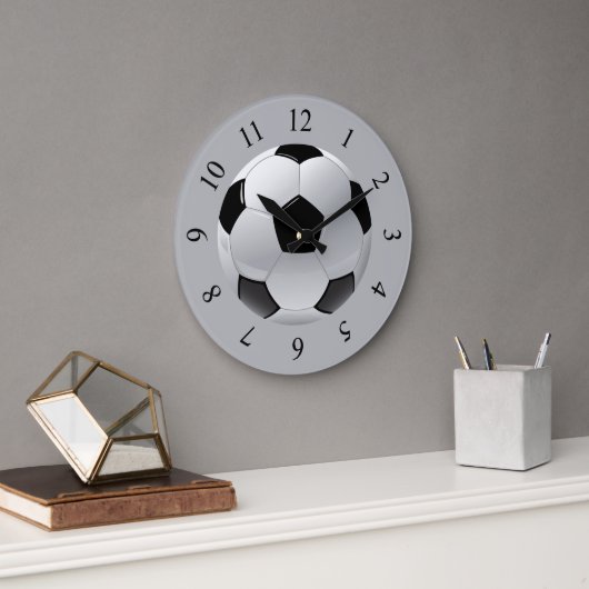 Realistischer Fußball Große Wanduhr (Büro)