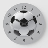 Realistischer Fußball Große Wanduhr (Vorderseite)