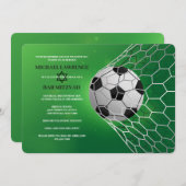 Realistischer Fußballball-Ball Bar Mitzvah-Einladu Einladung (Vorne/Hinten)