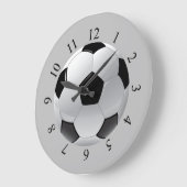Realistischer Fußballball Große Wanduhr (Winkel)