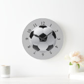 Realistischer Fußballball Große Wanduhr (Zuhause)