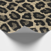 Realistischer Gepard, Leoparden Pelzmuster, Wildti Geschenkpapier (Ecke)