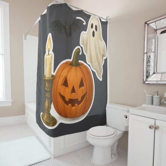 Realistischer Halloween-Sticker Duschvorhang (Beispiel)