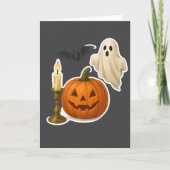 Realistischer Halloween-Sticker Karte (Vorderseite)