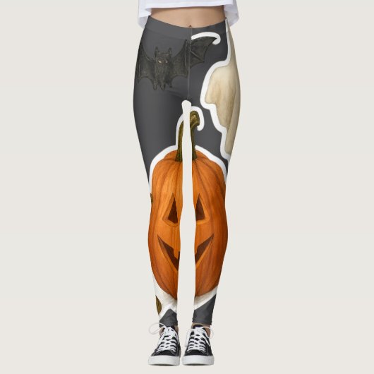 Realistischer Halloween-Sticker Leggings (Vorderseite)