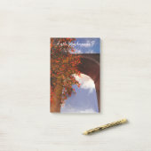 Realistischer Herbstbaum mit roten Blätter in Newq Post-it Klebezettel (Auf Schreibtisch)