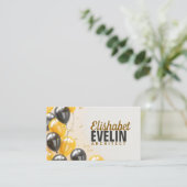 Realistischer Hintergrund mit Ballons Visitenkarte (Stehend Vorderseite)