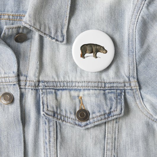 Realistischer Hippo Illustration-Hippopotamus Button (Beispiel)