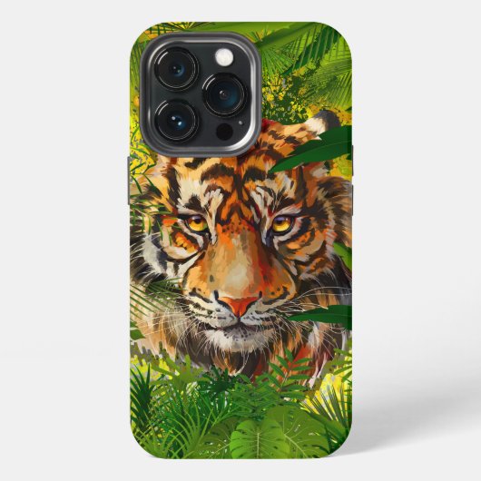 Realistischer Jungle Tiger iPhone Hülle (Hinten)
