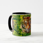 Realistischer Jungle Tiger-Kaffee-Tasse - Tiger Tasse (Vorderseite Links)