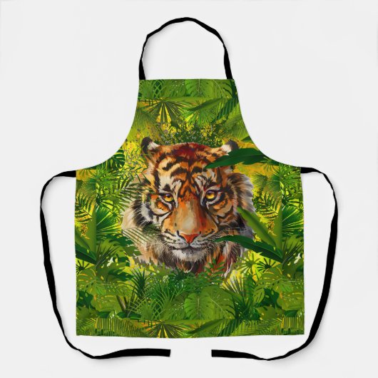 Realistischer Jungle Tiger Schürze Green (Vorderseite)