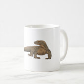 Realistischer Komodo Drache/Monitor-Eidechse Kaffeetasse (VorderseiteRechts)