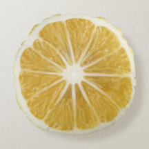 Realistischer Lemon Slice Round Accent Throw Kisse