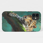 Realistischer Leopard im Dschungel Case-Mate iPhone Hülle (Rückseite (Horizontal))