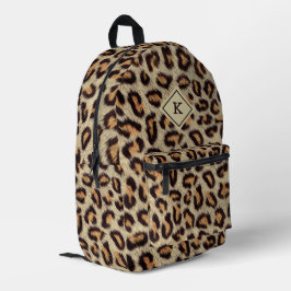 Realistischer Leoparden-Flecken-Pelztextur Bedruckter Rucksack
