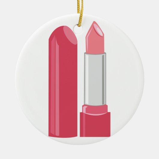 Realistischer Lippenstift Keramik Ornament (Vorne)