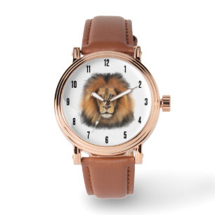 realistischer Löwenkönig des Dschungels, männlich, Armbanduhr