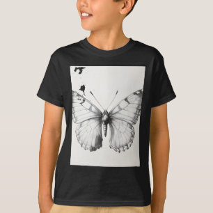 Realistischer Monarch-Falter Bleistiftzeichnung Au T-Shirt
